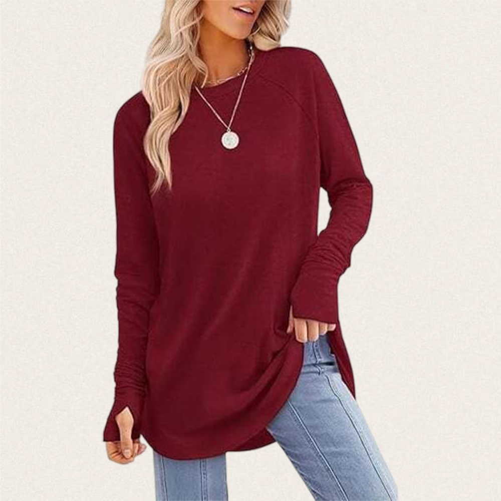 Women's Casual Basic Baggy Loose-Fit Tunic Top