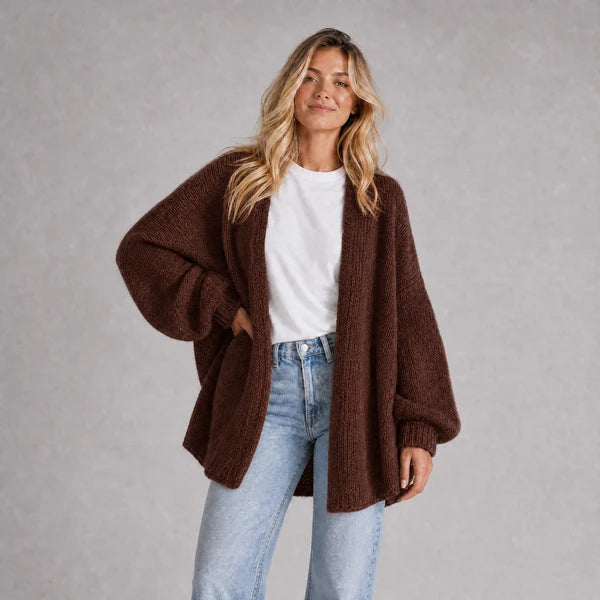 The Balloon Sleeve — Women's Oversized Cardigan Sweater