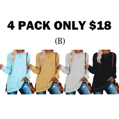🌟Women's Casual Basic Baggy Loose-Fit Tunic Top
