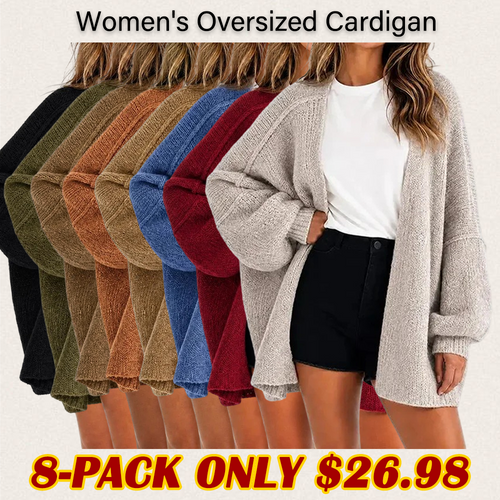 The Balloon Sleeve — Women's Oversized Cardigan Sweater