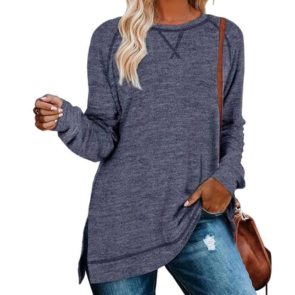 🌟Women's Casual Basic Baggy Loose-Fit Tunic Top