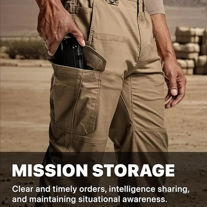 Men's Flex Stretch Tactical Pants, Water Resistant Ripstop Cargo Pants