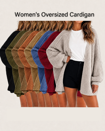 The Balloon Sleeve — Women's Oversized Cardigan Sweater