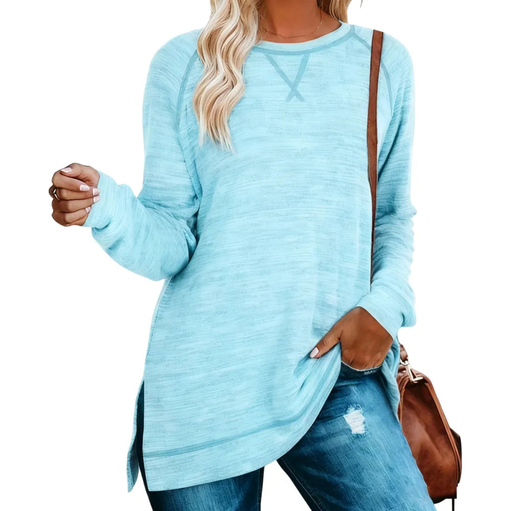 🌟Women's Casual Basic Baggy Loose-Fit Tunic Top
