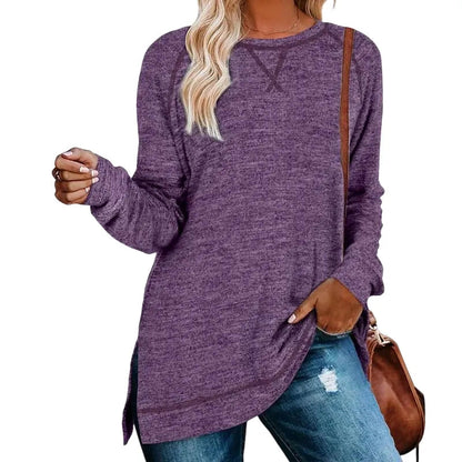 🌟Women's Casual Basic Baggy Loose-Fit Tunic Top