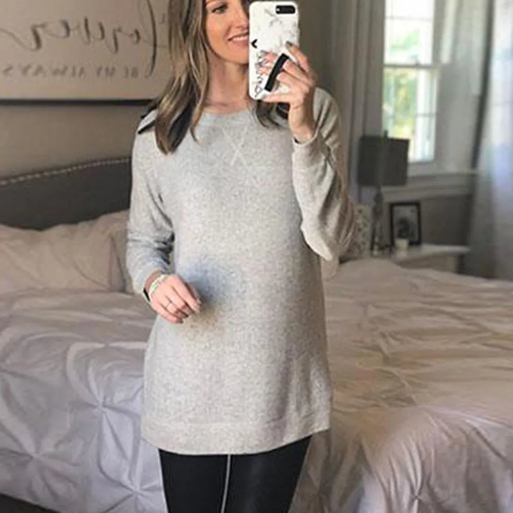 🌟Women's Casual Basic Baggy Loose-Fit Tunic Top