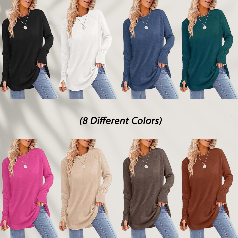 🌟Women's Casual Basic Baggy Loose-Fit Tunic Top