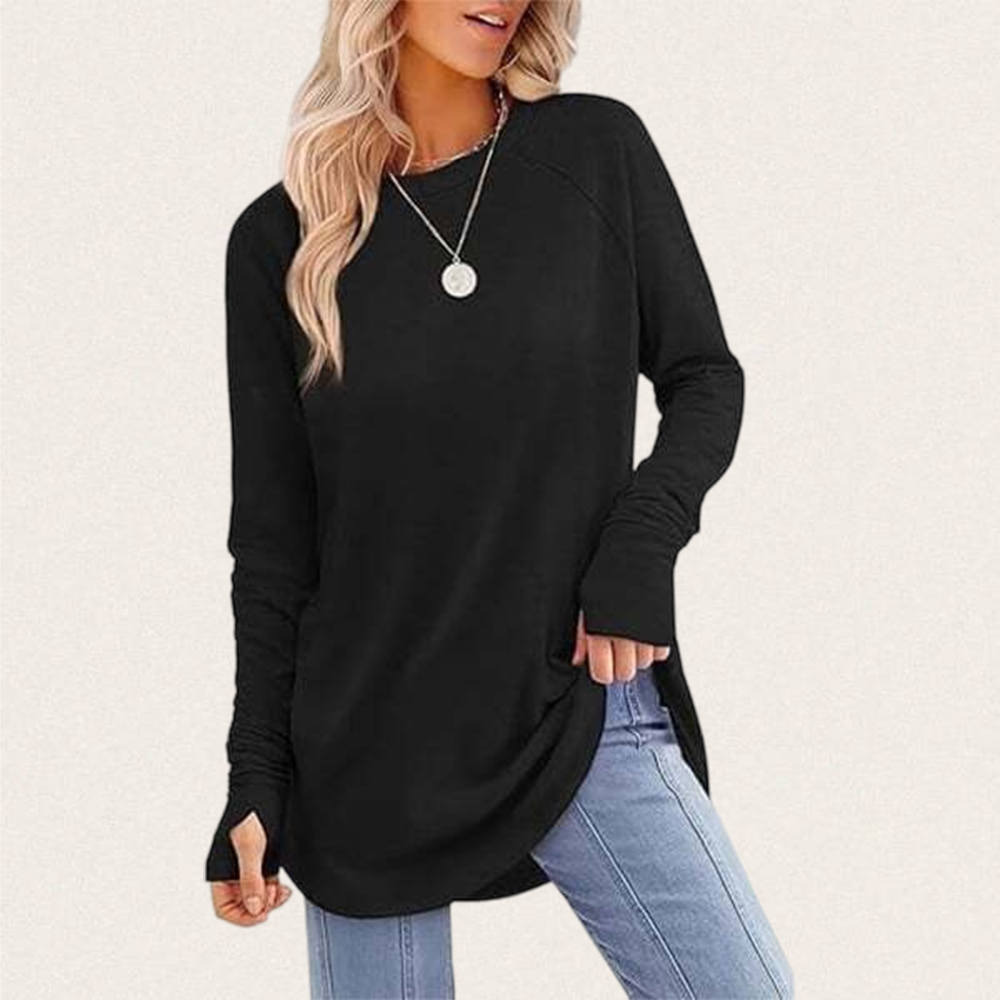 Women's Casual Basic Baggy Loose-Fit Tunic Top