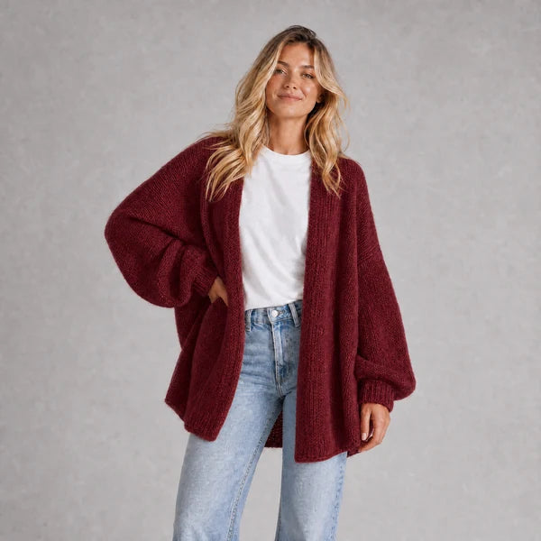 The Balloon Sleeve — Women's Oversized Cardigan Sweater