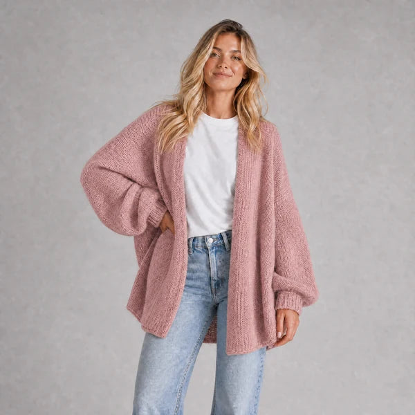 The Balloon Sleeve — Women's Oversized Cardigan Sweater