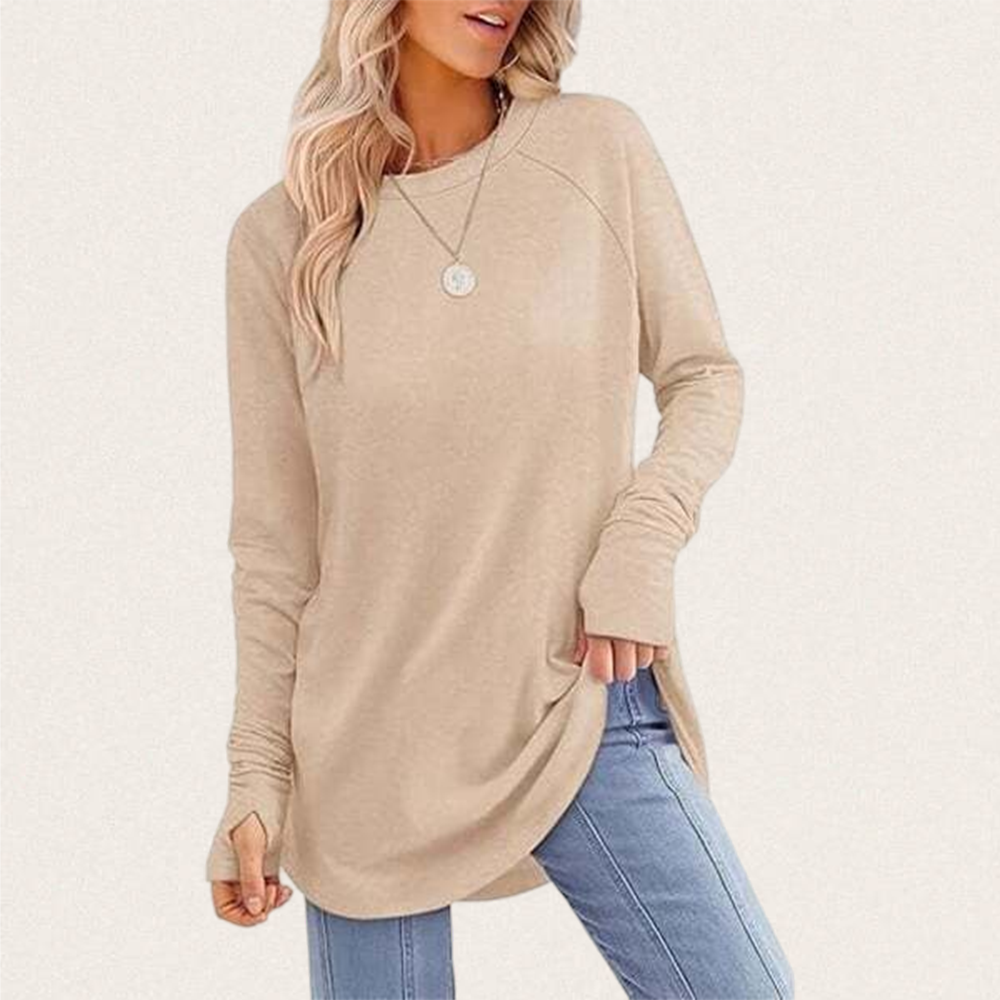 Women's Casual Basic Baggy Loose-Fit Tunic Top
