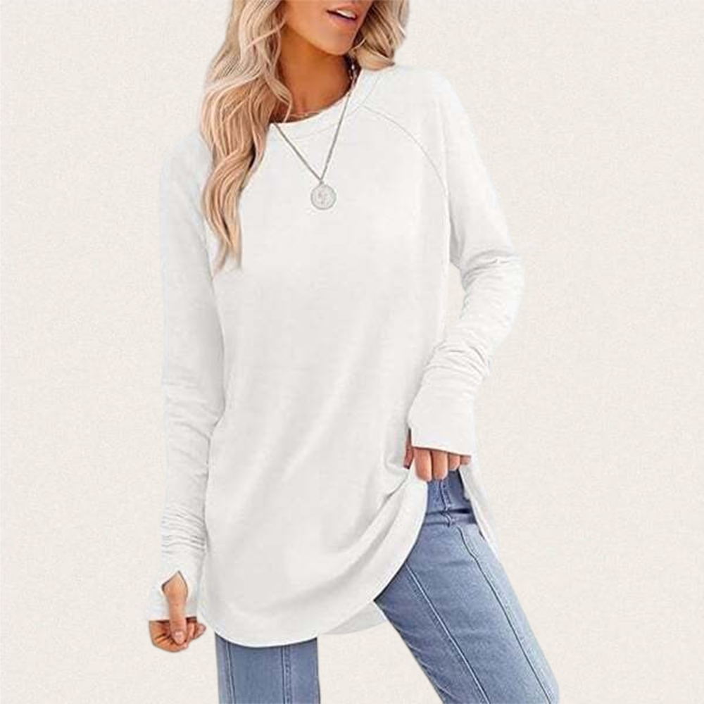 Women's Casual Basic Baggy Loose-Fit Tunic Top