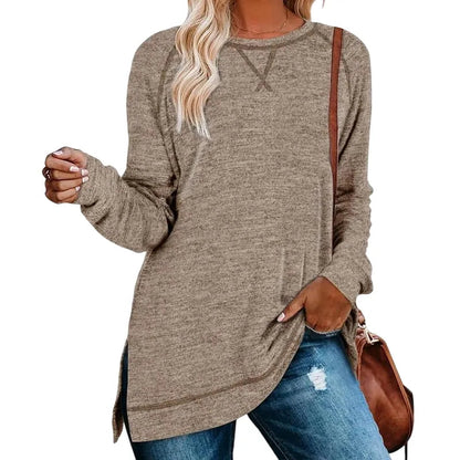 🌟Women's Casual Basic Baggy Loose-Fit Tunic Top