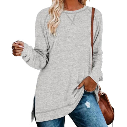 🌟Women's Casual Basic Baggy Loose-Fit Tunic Top