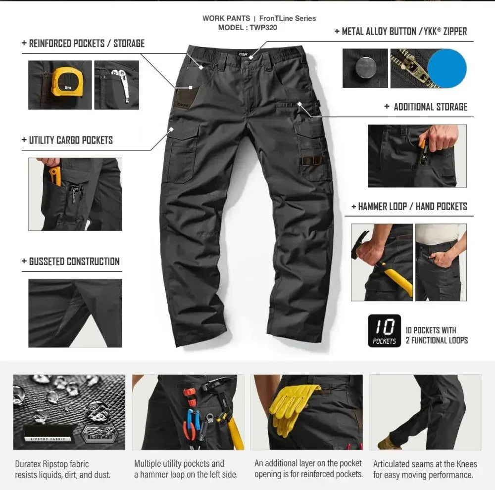 Men's Ripstop Work Pants, Delivered in 4–7 days