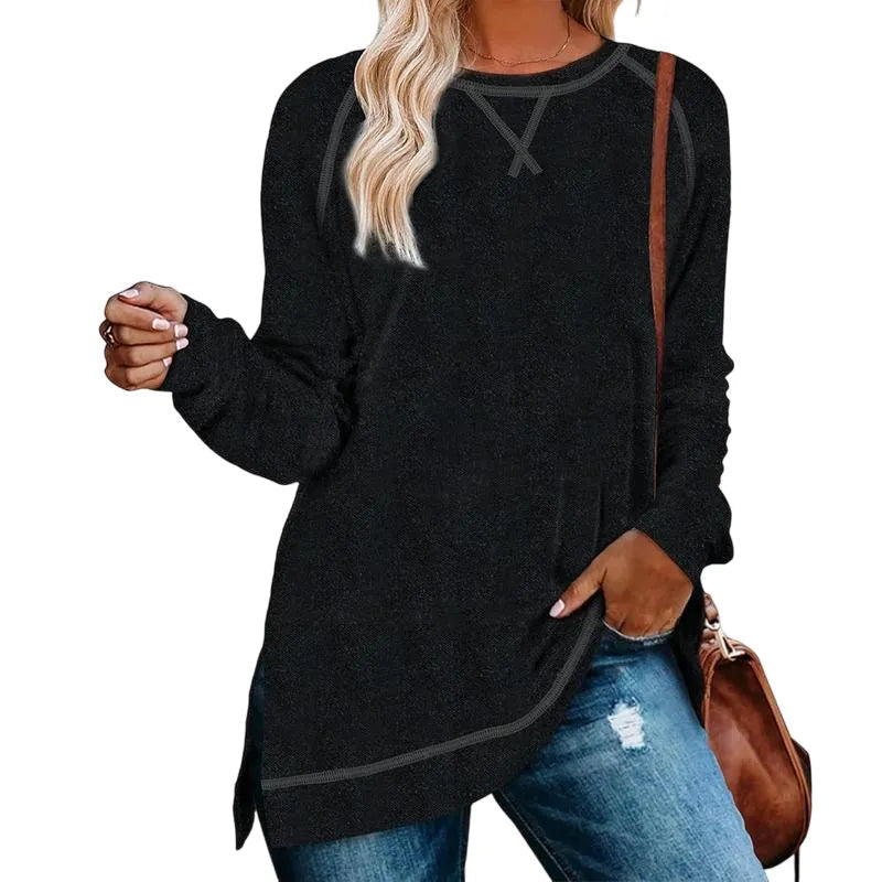🌟Women's Casual Basic Baggy Loose-Fit Tunic Top