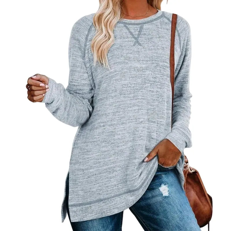 🌟Women's Casual Basic Baggy Loose-Fit Tunic Top