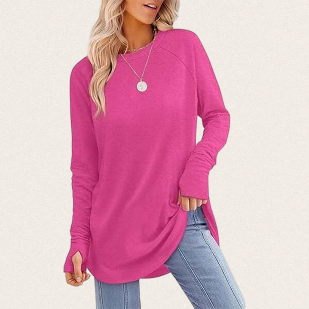 Women's Casual Basic Baggy Loose-Fit Tunic Top