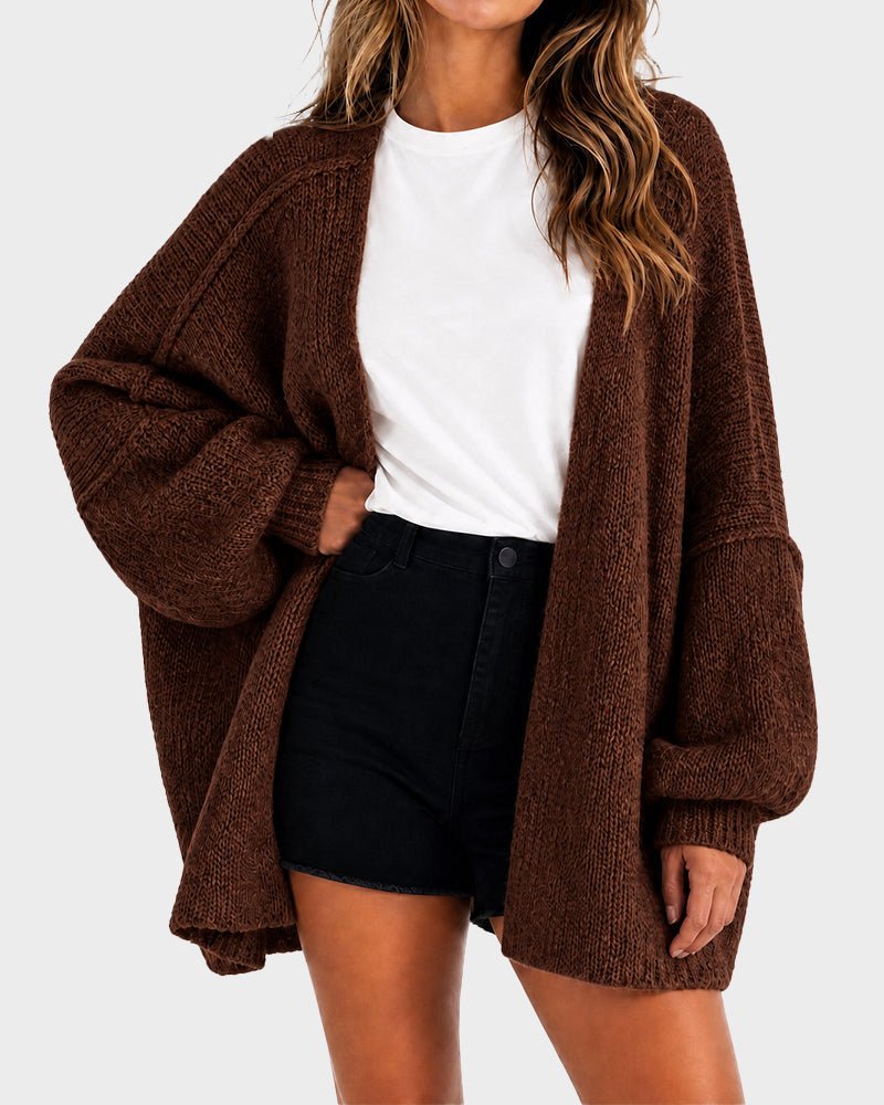 The Balloon Sleeve — Women's Oversized Cardigan Sweater