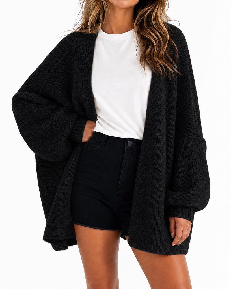 The Balloon Sleeve — Women's Oversized Cardigan Sweater