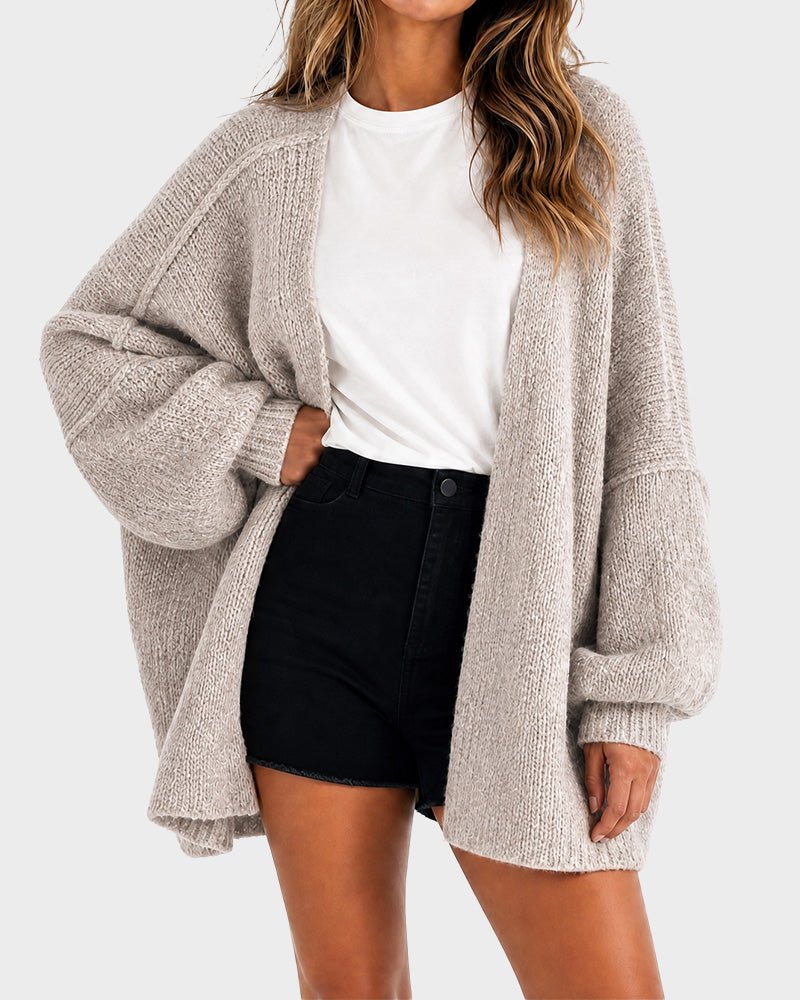 The Balloon Sleeve — Women's Oversized Cardigan Sweater